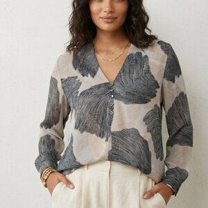 Banana Republic Abstract Artistry Boho Chic Langenlook Business Casual S